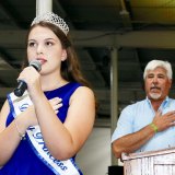 Dairy Princess Ericka Simas and MC Craig Pedersen.